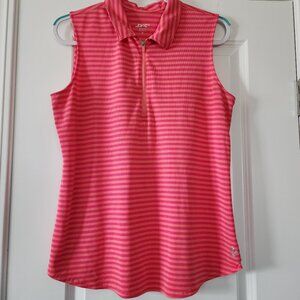 Jofit Women's Orange And Pink Sleeveless Golf Shirt Size XL. ITEM 1125253GS